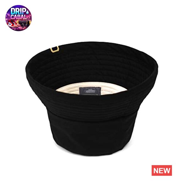 Vintage Washed Cotton Bucket Hat with Deep Brim and Gold  display picture 2